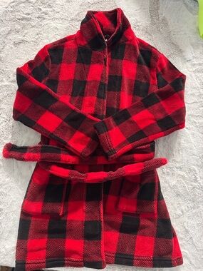 Old Navy Red and Black Kid's bathrobe